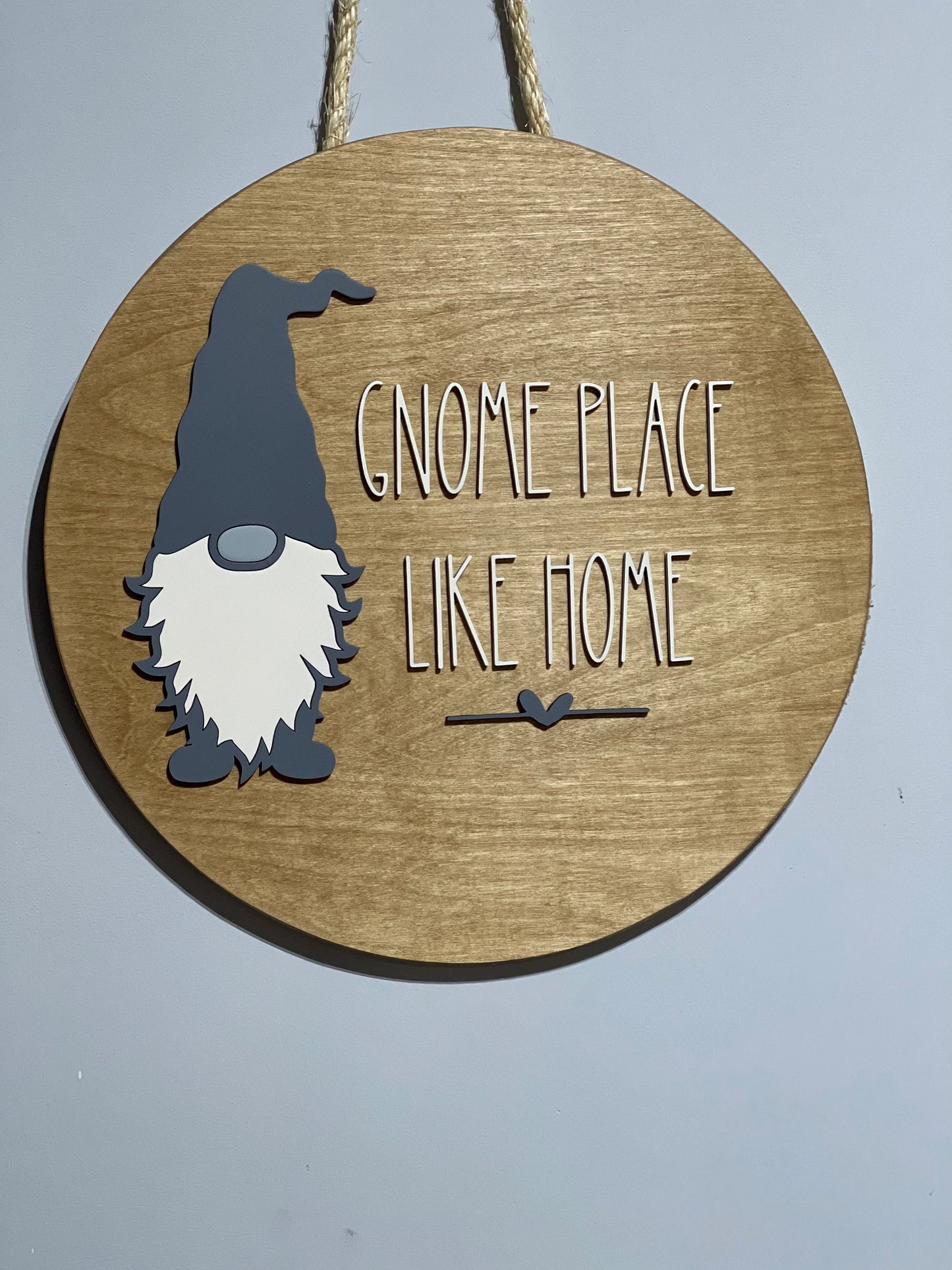 Gnome Place Like Home door hanger