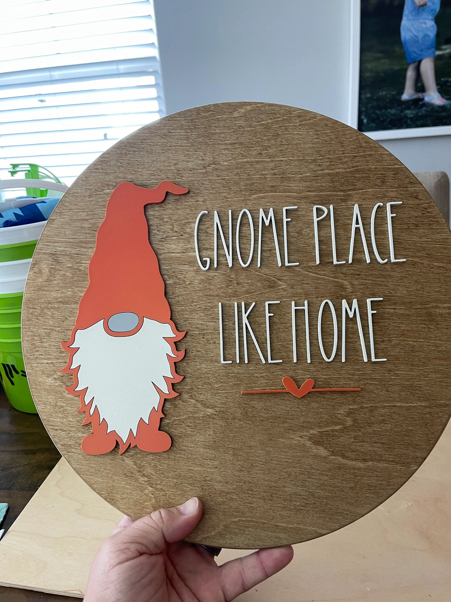 Gnome Place Like Home door hanger