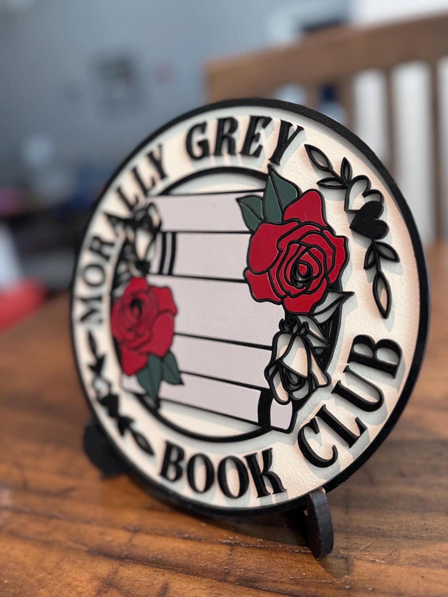Morally Grey book club sign