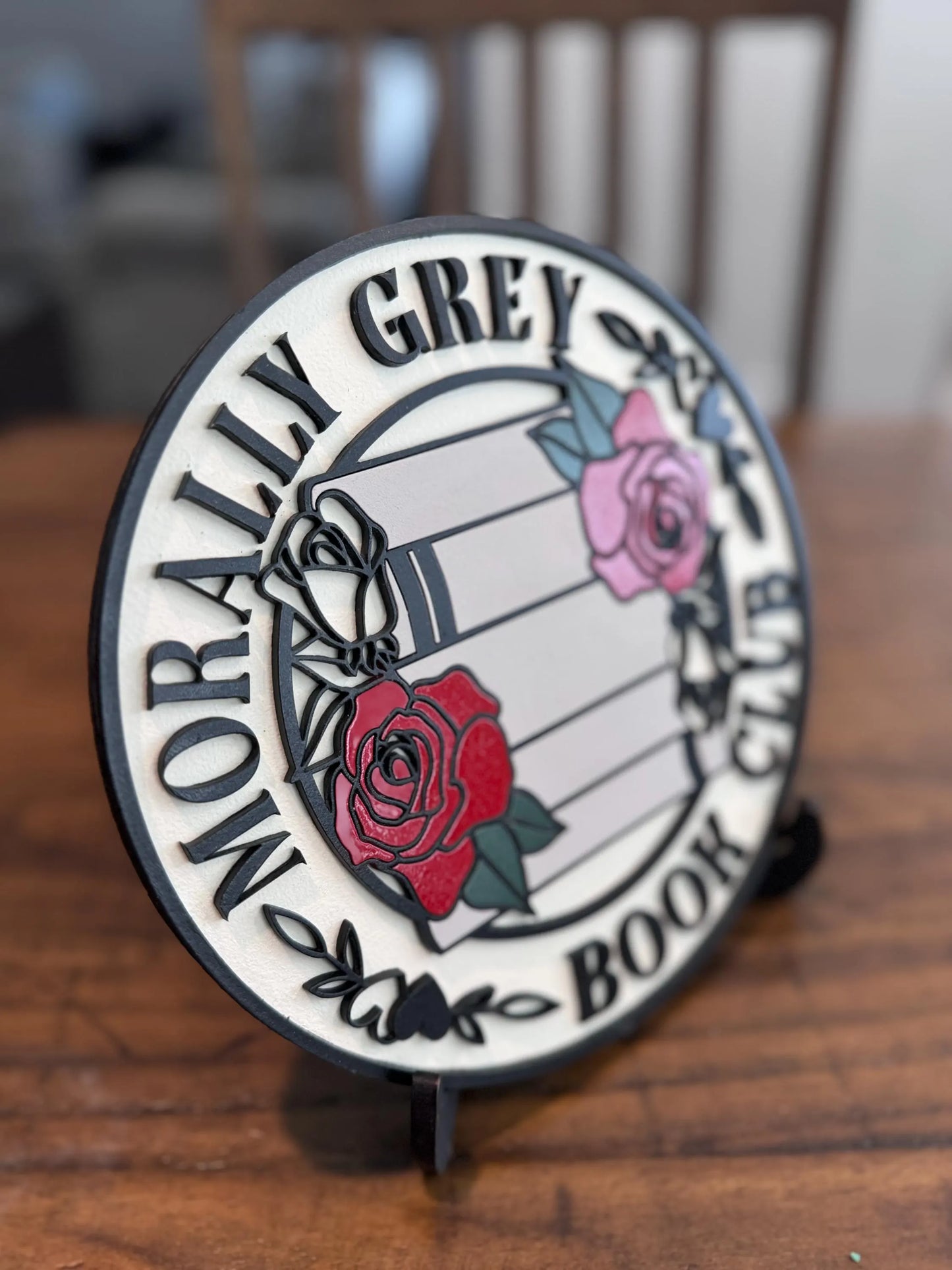 Morally Grey book club sign