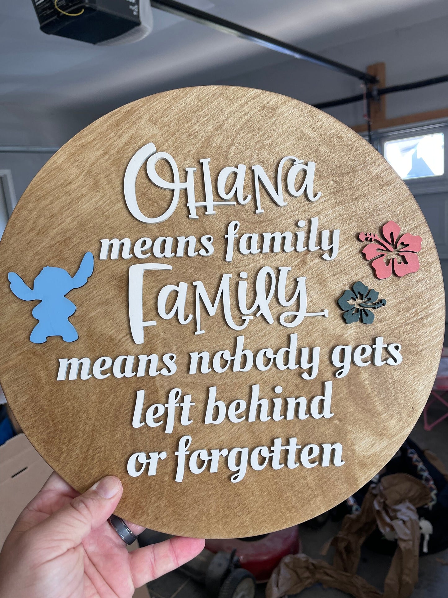 Ohana Means Family script sign
