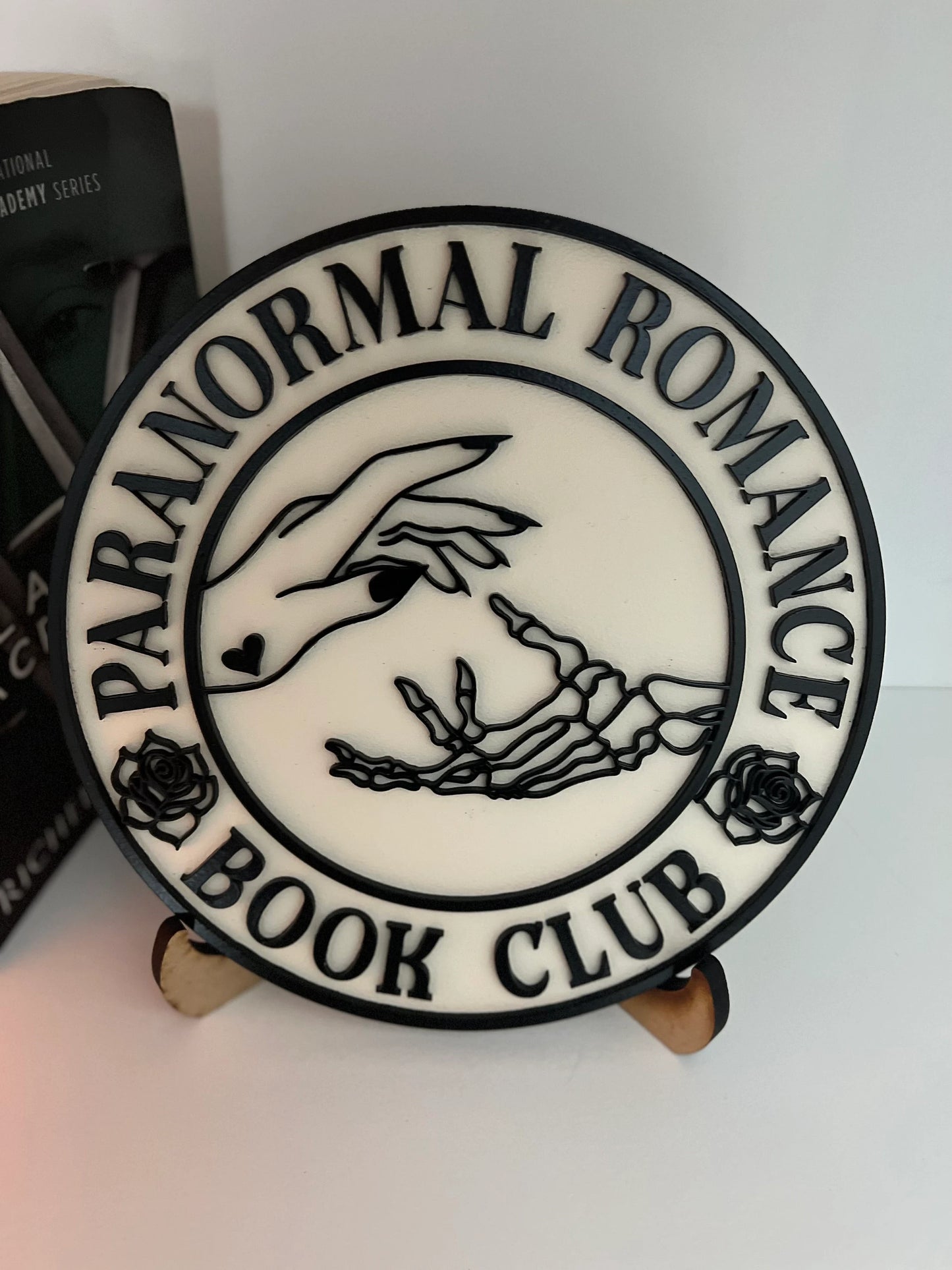 Paranormal Book club book shelf sign