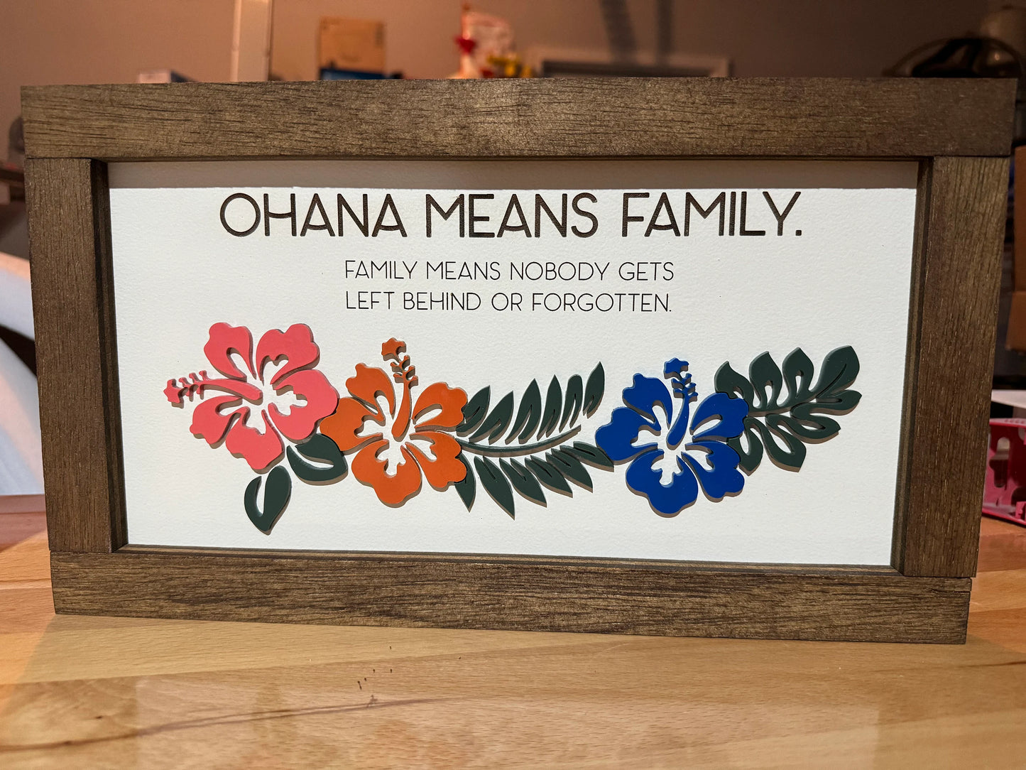 Ohana Family Plaque - Hawaiian decor